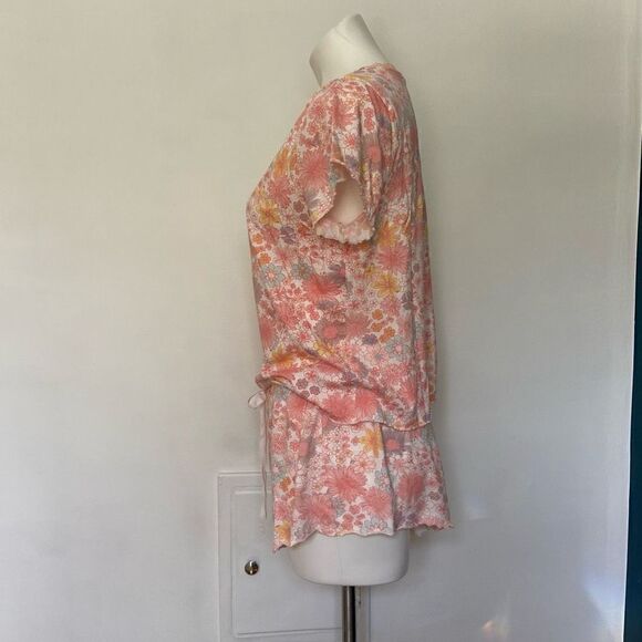 Lauren Conrad Pajama Short set Floral Vintage Daisy - Picture 10 of 11